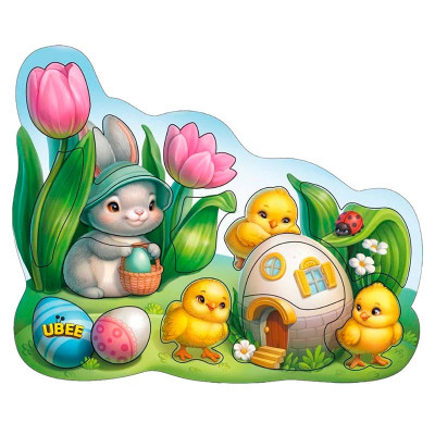Вкладка Ubee "Великодні курчата" деревяна ПСД314