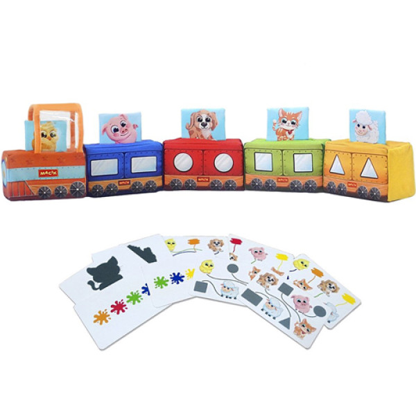 М'яка розвиваюча іграшка "Паровозик" МС 090602-08 М'яка розвиваюча іграшка "Паровозик" МС 090602-08