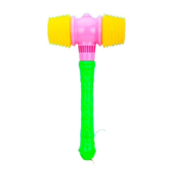 Молоточок пищалка 40 см 596-1_Green-Pink-Yellow