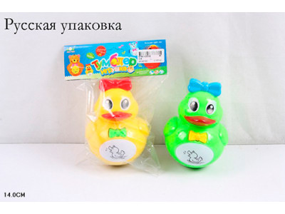 Неваляшка "Качечка" 2 види рус муз в пакеті 14 см 318