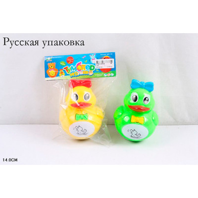 Неваляшка "Качечка" 2 види рус муз в пакеті 14 см 318