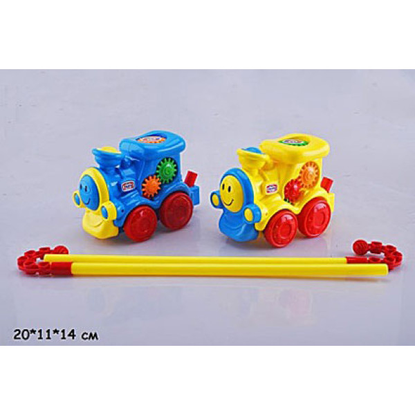 Каталка на паличці "Паровоз" 2 кольори 0373 Каталка на паличці "Паровоз" 2 кольори 0373