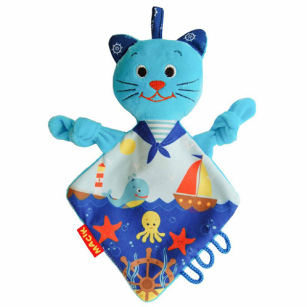 Іграшка м'яконабивна обіймашка Кіт-моряк МС 110604-03