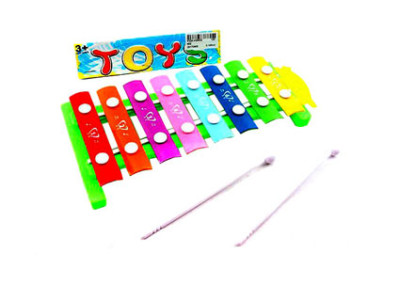 Ксилофон 27см + 2 палички (8 кольорів) 602