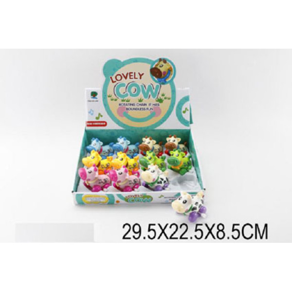 Заводні тварини корівки 6 видів 12шт в боксі 295*255*85смйф 695