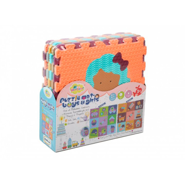 Дитячий килимок-пазл "Цікаві забавки" 92х92 см GB-M1601