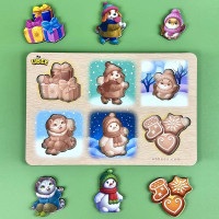 Вкладиш UBEE Зимовий з фоном підказкою 2 з дерева ПСД286