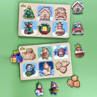 Вкладиш UBEE Зимовий з фоном підказкою 2 з дерева ПСД286