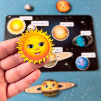Сортер Планети на липучках UBEE "Космос" з дерева ПСД021