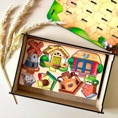 Рамка-вкладка з картками UBEE "Панорама: ферма" з дерева ПСФ130 Рамка-вкладка з картками UBEE "Панорама: ферма" з дерева ПСФ130