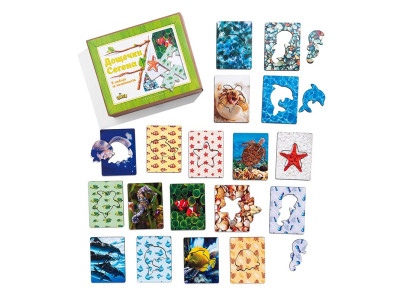 Пазл-сортер UBEE "Дошки Сегена: морські мешканці" з дерева ПСФ083