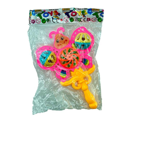 Брязкальце ручне 0099-2_Pink-Yellow