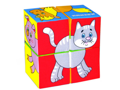 М'якіші "Домашні тварини" 4 кубики Розум.0279