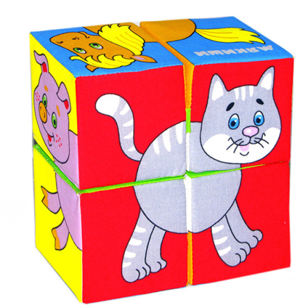 М'якіші "Домашні тварини" 4 кубики Розум.0279