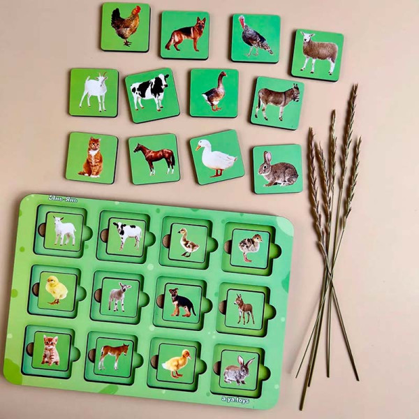 Пазл-сортер UBEE "Мама та малюк" з дерева ПСФ088