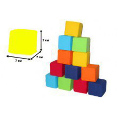 М'якіші 12" кубиків "Кольорові" Розум.0347