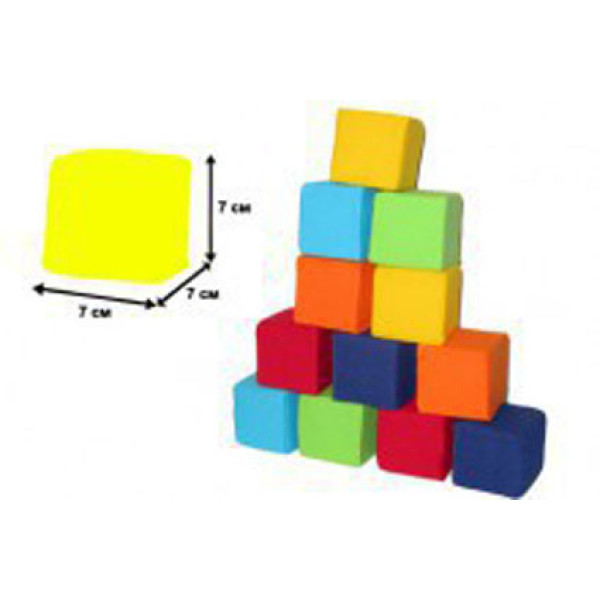 Мякіші 12" кубиків "Кольорові" Розум.0347