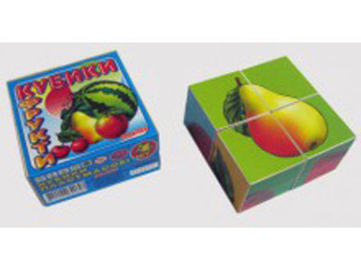 Кубики "Фрукти" великі Пром0627
