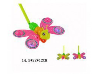 Каталка "Метелик" на палиці світло (2 кольори) 865A