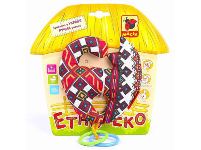 Брязкальце "Котик з кільцями" MK3103-01 Брязкальце "Котик з кільцями" MK3103-01