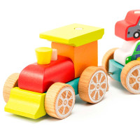Поїзд з машинками CUBIKA з дерева 13999