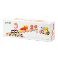 Поїзд з машинками CUBIKA з дерева 13999