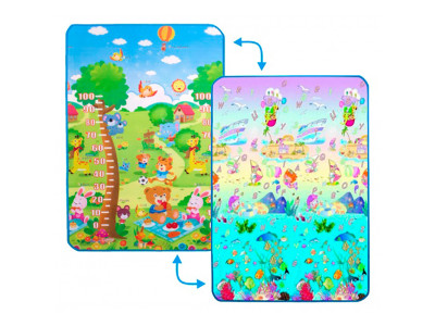 Дитячий двосторонній килимок "Сафарі-пікнік та Підводний світ" 120х180 см LP010-120