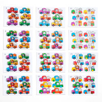 Гра з картками UBEE "Тварини на вантажівках (літо)" деревяні ПСД216