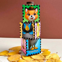 Розвиваюча гра Кубики що обертаються UBEE "Звірі" з дерева ПСД180