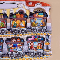 Пазл-вкладиш UBEE Поїзд великий із дерева ПСД296