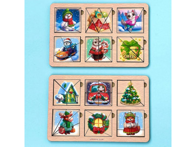 Квадрати Нікітіна UBEE Зимові 2 рівень з дерева ПСД288