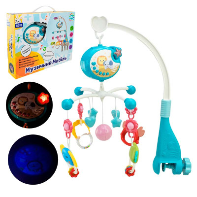 Мобіль "Сонячний зайчик" музичний на батарейках проектор PL-724-89