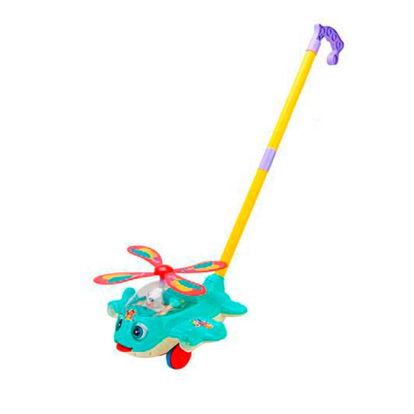 Іграшка каталочка вертоліт з ручкою ML903/904A_Ocean