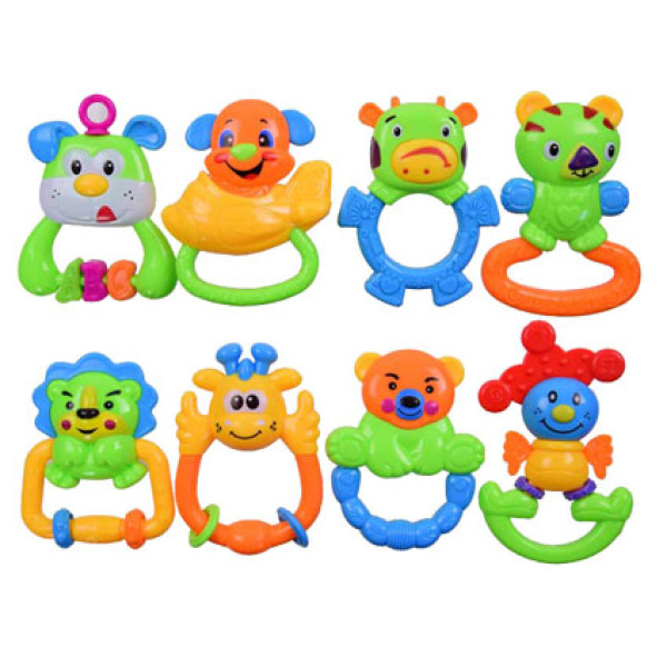 Брязкальце в ручку 8 видів мікс у пакеті KI-937