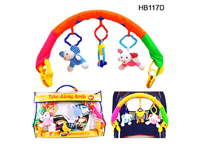 Брязкальце м'яке на коляску в сумці HB117D