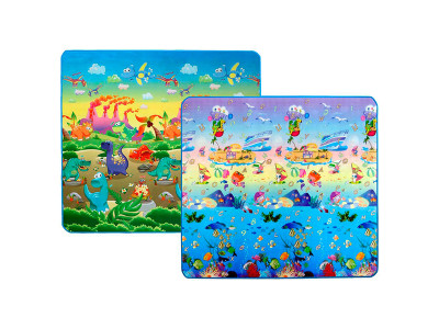 Дитячий двосторонній килимок "Динозаври та Підводний світ" 200х180 см LP013-200