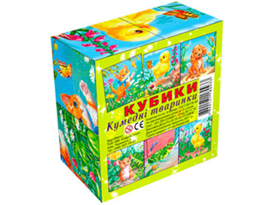 Кубики "Кумедні тваринки" (4куб) Эн.0933