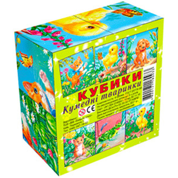 Кубики "Кумедні тваринки" (4куб) Эн.0933
