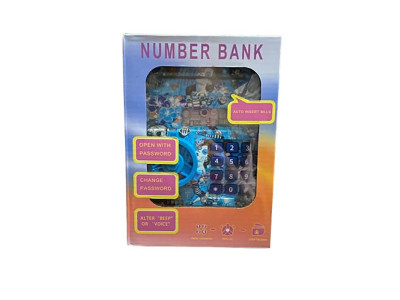 Сейф скарбничка з паролем для дітей з принтом 88106_Blue