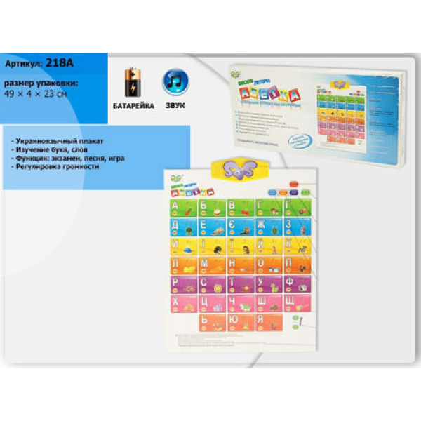 Плакат навчальний Абетка 218A