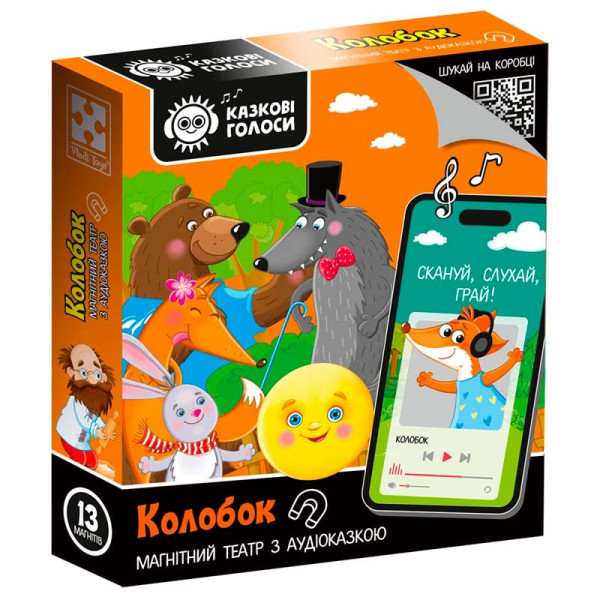 Магнітний театр Vladi Toys Казкові голоси "Колобок" з аудіоказкою VT3206-38 Магнітний театр Vladi Toys Казкові голоси "Колобок" з аудіоказкою VT3206-38
