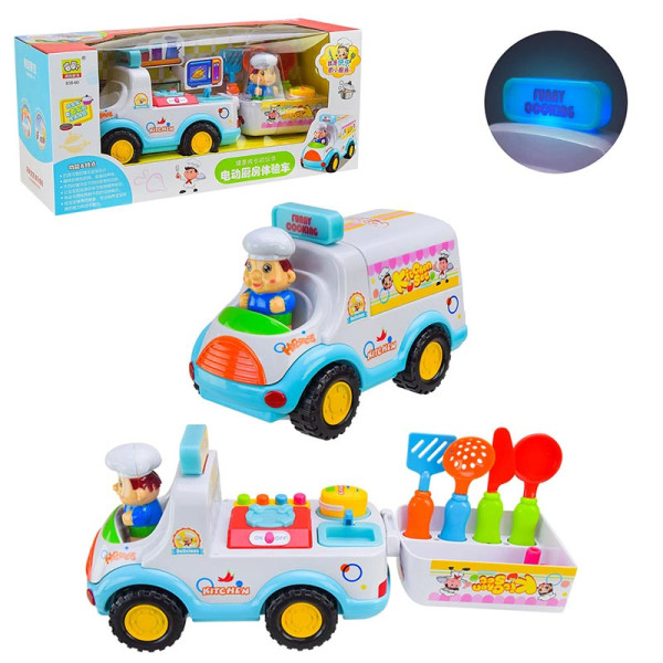 Ігровий набір Машинка-кухня 33x11x14 см музична 838-60 Ігровий набір Машинка-кухня 33x11x14 см музична 838-60