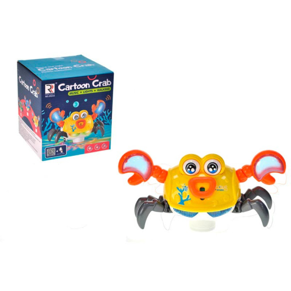Інтерактивна іграшка Краб танцюючий на батарейках ZR222_Yellow Інтерактивна іграшка Краб танцюючий на батарейках ZR222_Yellow