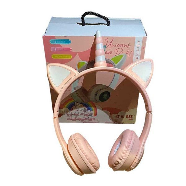 Навушники з вушками UNICORN KT-51 Світло-рожеві KT-51-1 Навушники з вушками UNICORN KT-51 Світло-рожеві KT-51-1