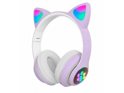 Бездротові навушкники з вушками STN-28_Violet