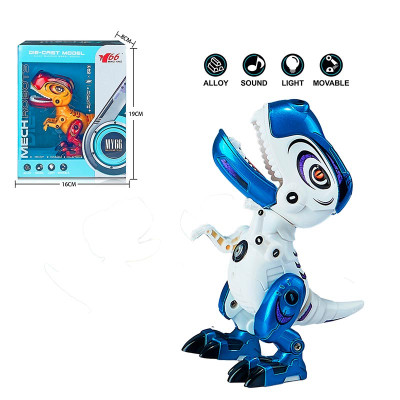 Інтеркативна іграшка робот-динозавр зі світлом і звуком MY66-J1203_White