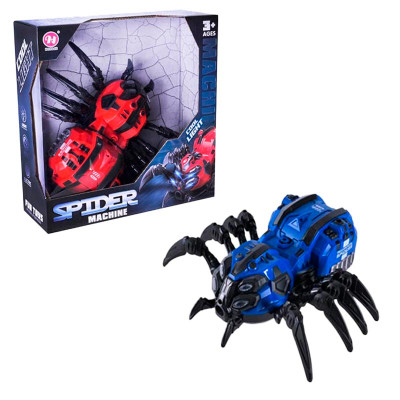 Інтерактивна іграшка Павук на батарейках зі звуком і світлом HJ918K-1_Blue Інтерактивна іграшка Павук на батарейках зі звуком і світлом HJ918K-1_Blue