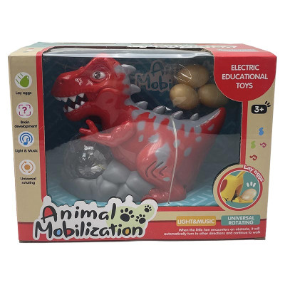 Інтерактивна Тварина з музикою рухається несе яйця 2300_Dinosaur Red