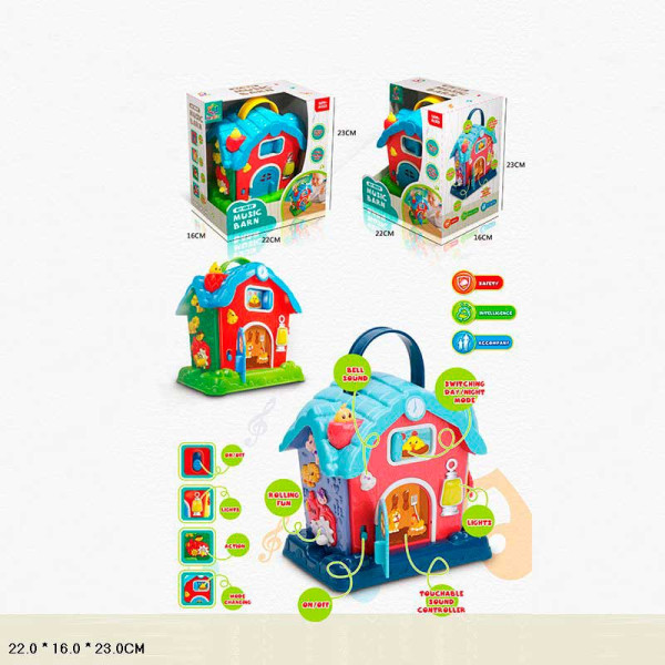 Муз разв. "будиночок" батар логіка звуки тварин пісні на англ. мові в 25848E Муз разв. "будиночок" батар логіка звуки тварин пісні на англ. мові в 25848E