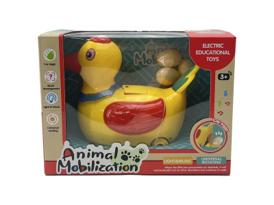 Інтерактивна Тварина з музикою рухається несе яйця 2300_Duck Yellow